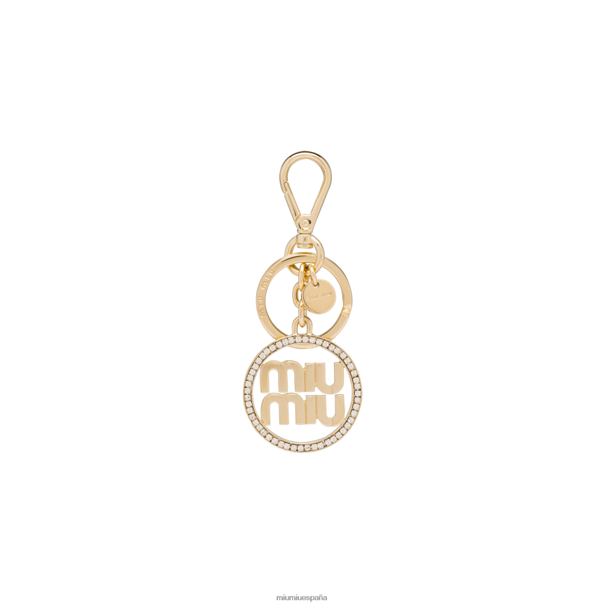 es Miu Miuaccesorios llavero metalico oro/cristal JPDFR81094