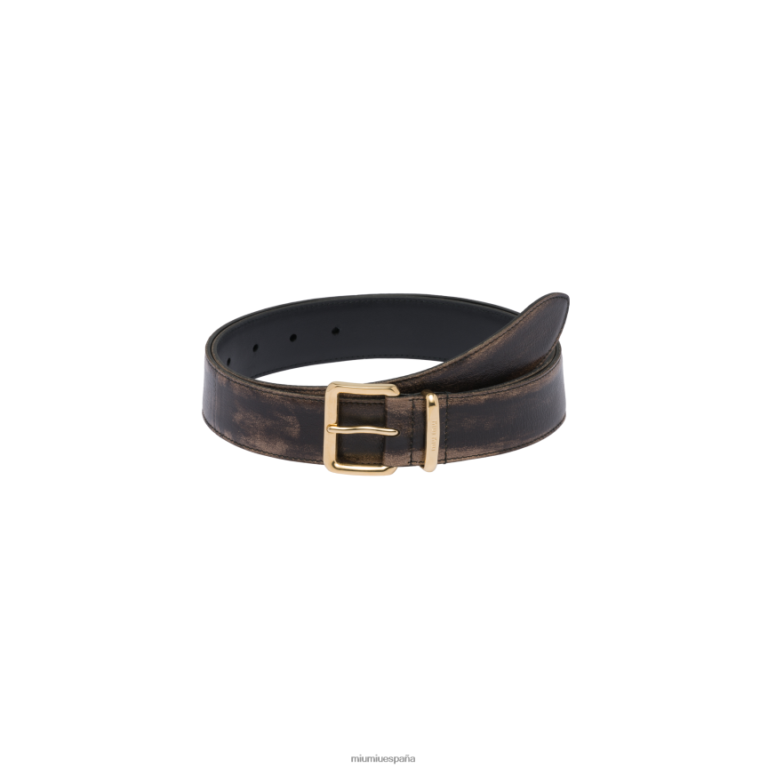 es Miu Miuaccesorios cinturón de napa arena/café JPDFR81187