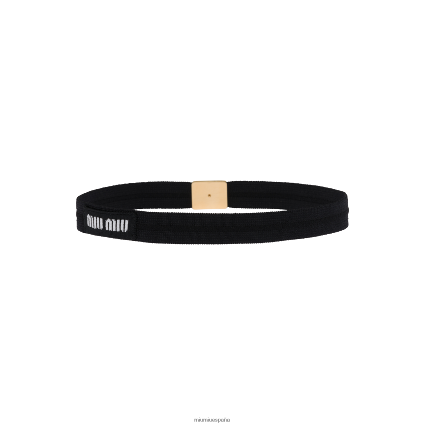 es Miu Miuaccesorios coletero negro JPDFR81125