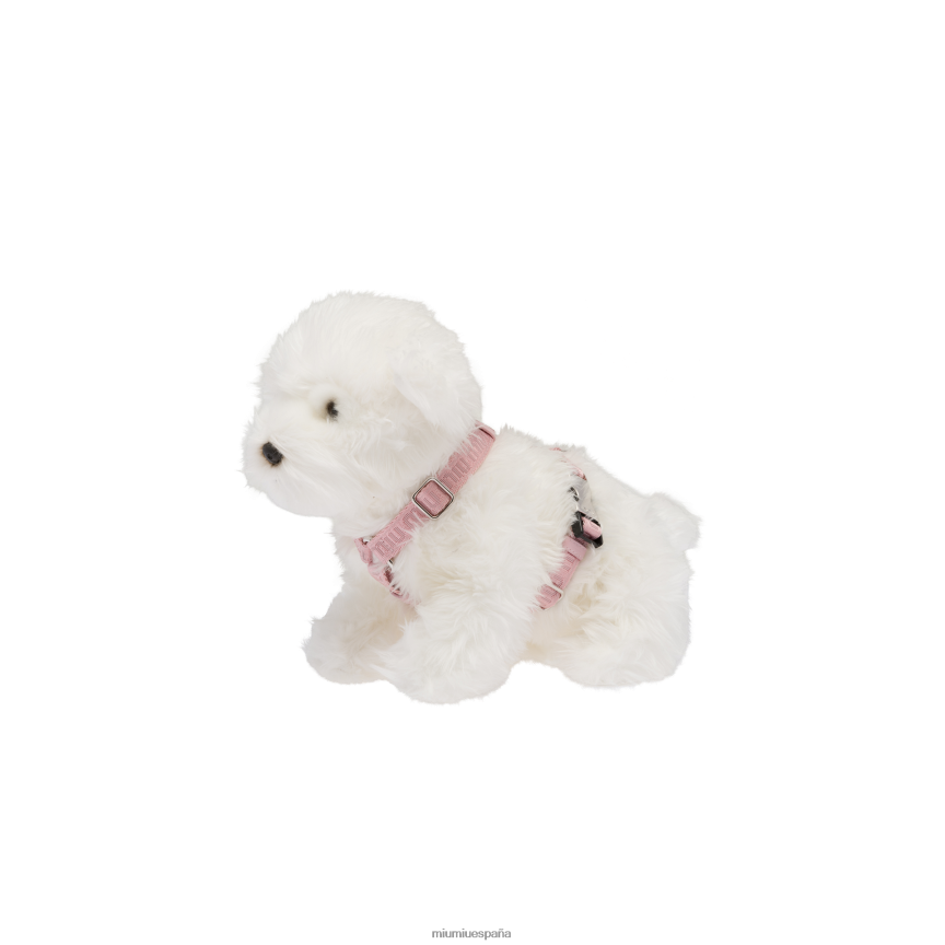 es Miu Miuaccesorios arnés de cinta tejida para perros rosa alabastro JPDFR81103