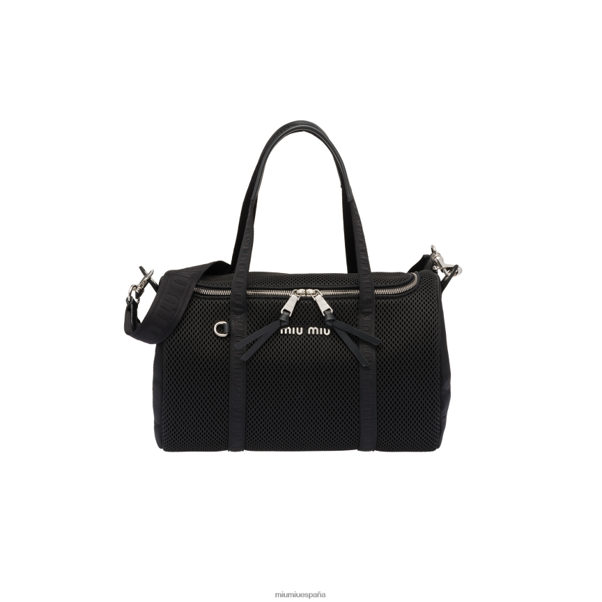 es Miu Miuaccesorios bolsa de malla para mascotas negro JPDFR81110