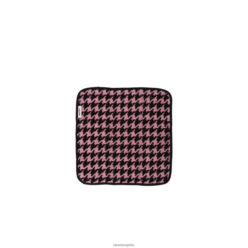 es Miu Miuaccesorios bolsa de toalla de playa faille negro/rosa JPDFR81113