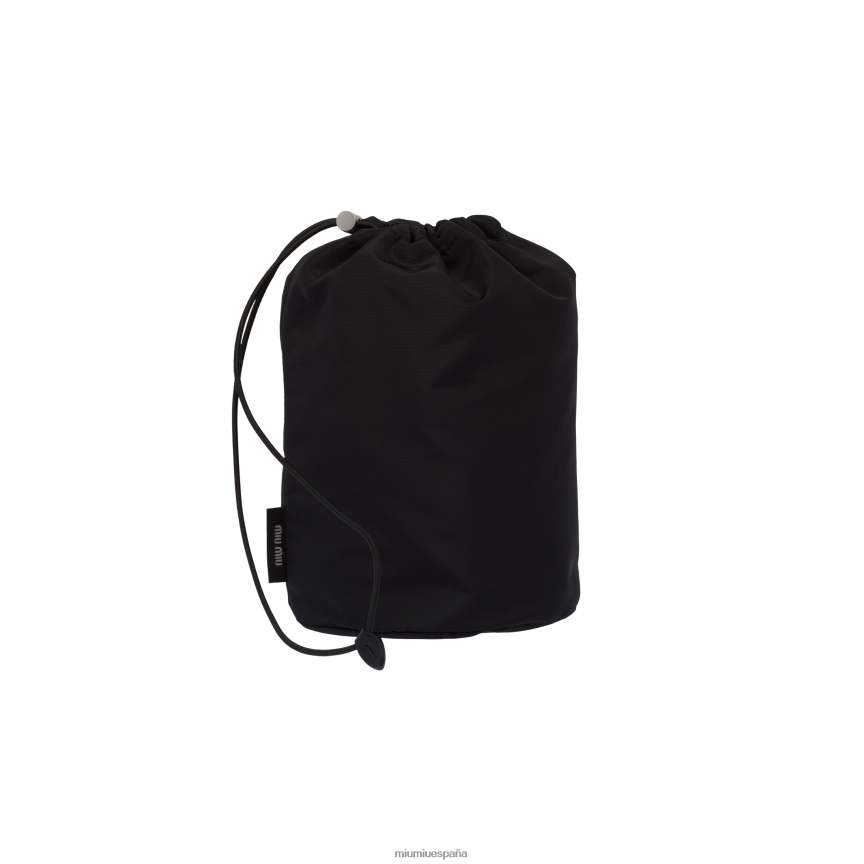 es Miu Miuaccesorios bolsa de toalla de playa faille negro/rosa JPDFR81115