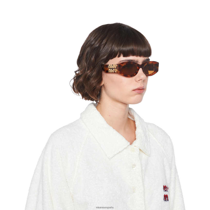 es Miu Miuaccesorios vislumbrar gafas de sol lentes beige camel JPDFR81248