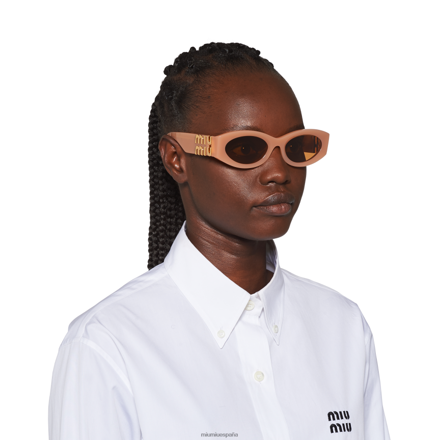 es Miu Miuaccesorios vislumbrar gafas de sol lentes beige camel JPDFR81249