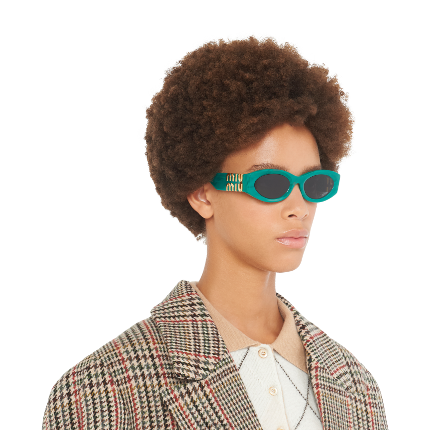 es Miu Miuaccesorios vislumbrar gafas de sol lentes gris pizarra JPDFR81250
