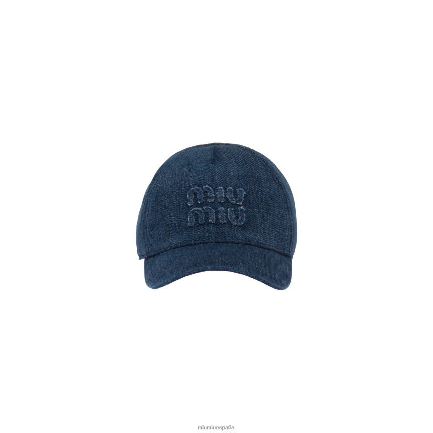 es Miu Miuaccesorios gorra de béisbol de mezclilla Armada JPDFR81220