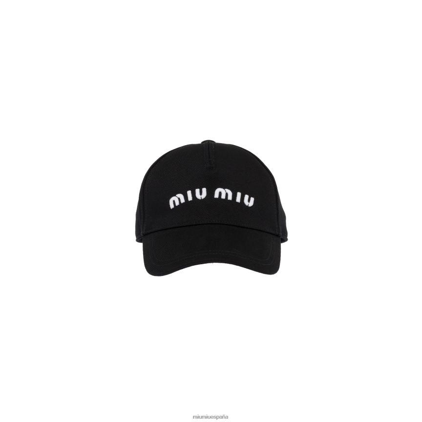 es Miu Miuaccesorios gorra de béisbol de perforación blanco negro JPDFR81204