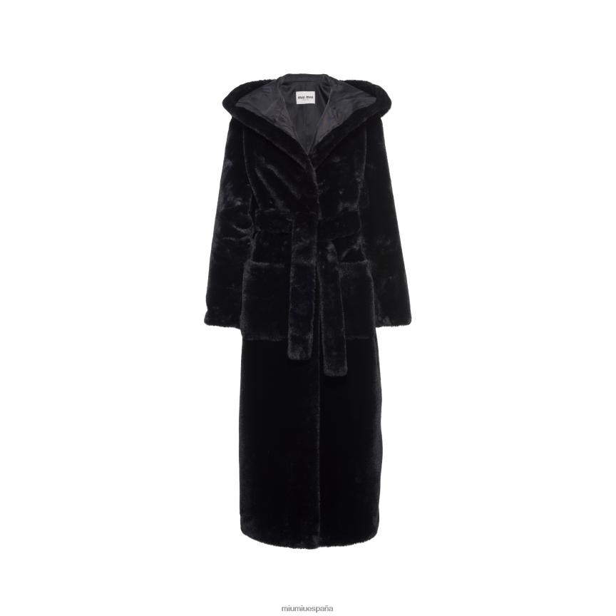 es Miu Miulisto para usar abrigo de álamo temblón negro JPDFR8504