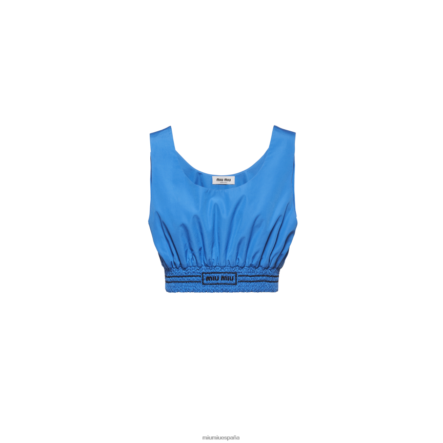 es Miu Miulisto para usar blusas cortas azul bígaro JPDFR8581