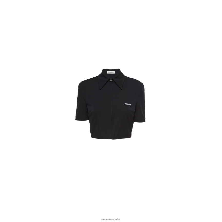 es Miu Miulisto para usar camisa de organza negro JPDFR8595