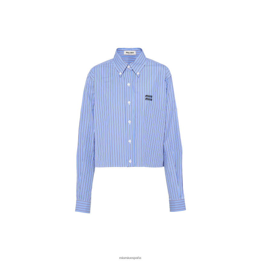 es Miu Miulisto para usar camisa de popelina azul zafiro JPDFR8659