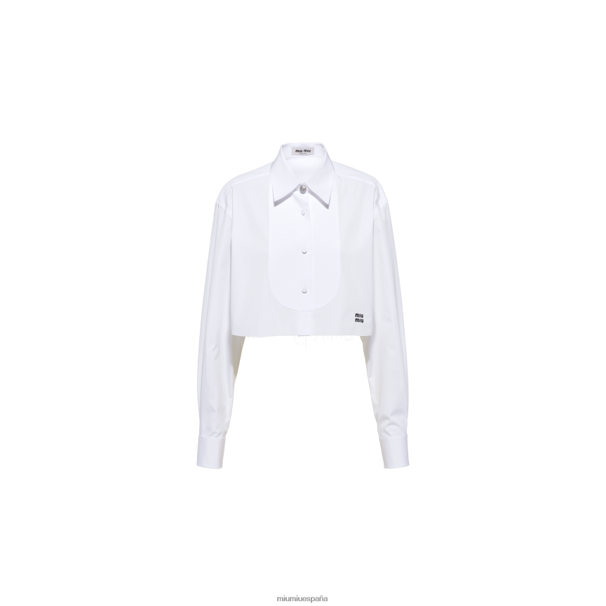 es Miu Miulisto para usar camisa de popelina blanco JPDFR8626