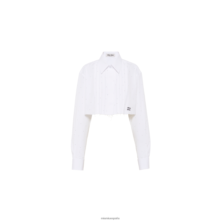 es Miu Miulisto para usar camisa de popelina blanco JPDFR8627
