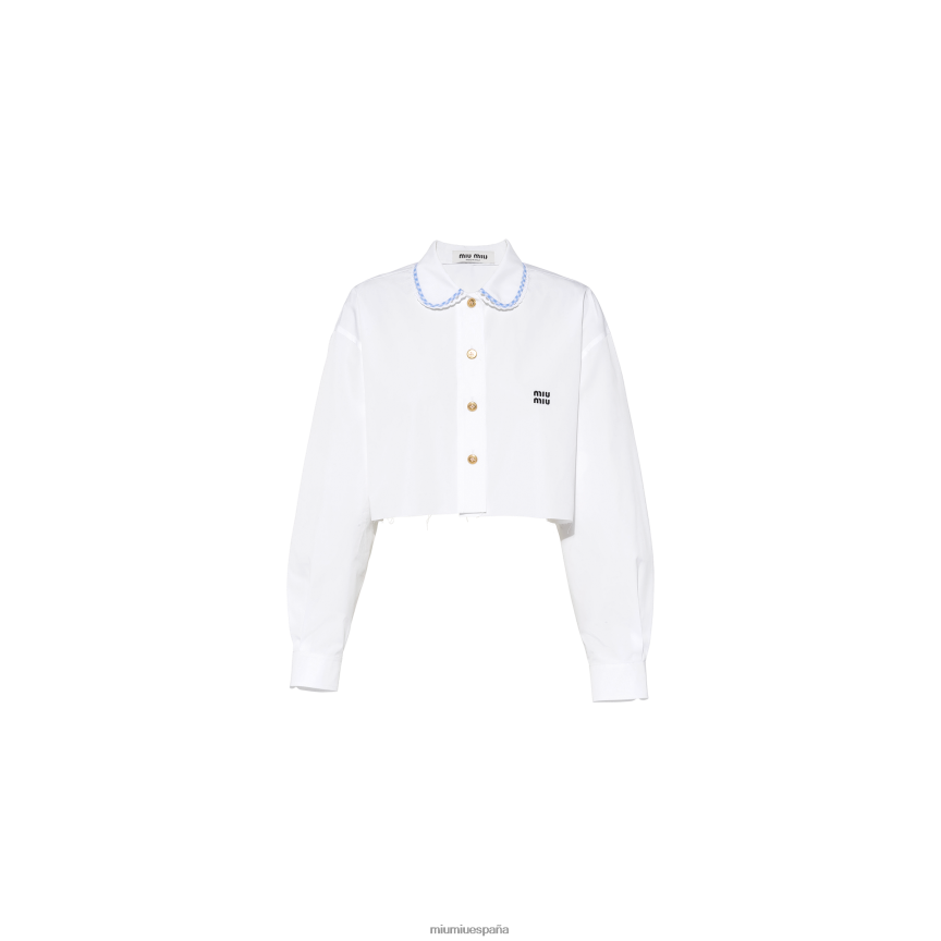 es Miu Miulisto para usar camisa de popelina blanco JPDFR8653
