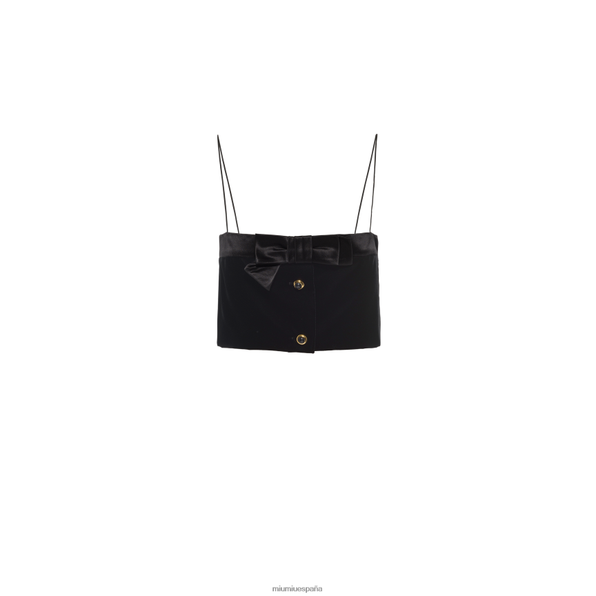 es Miu Miulisto para usar top de terciopelo negro JPDFR8633