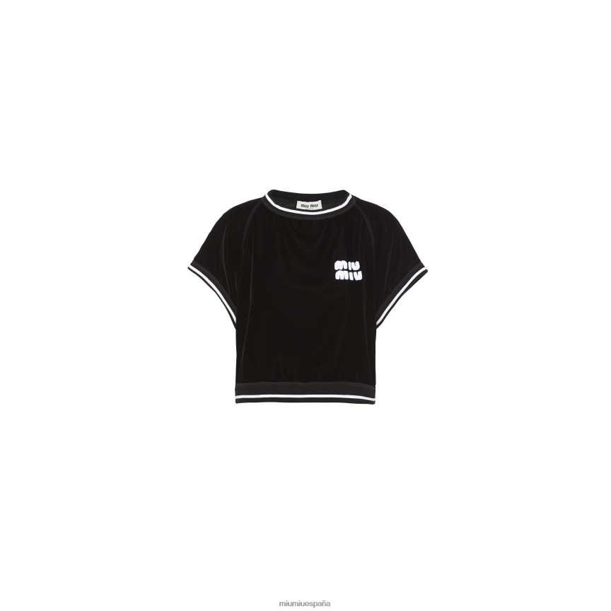 es Miu Miulisto para usar top de terciopelo negro JPDFR8636