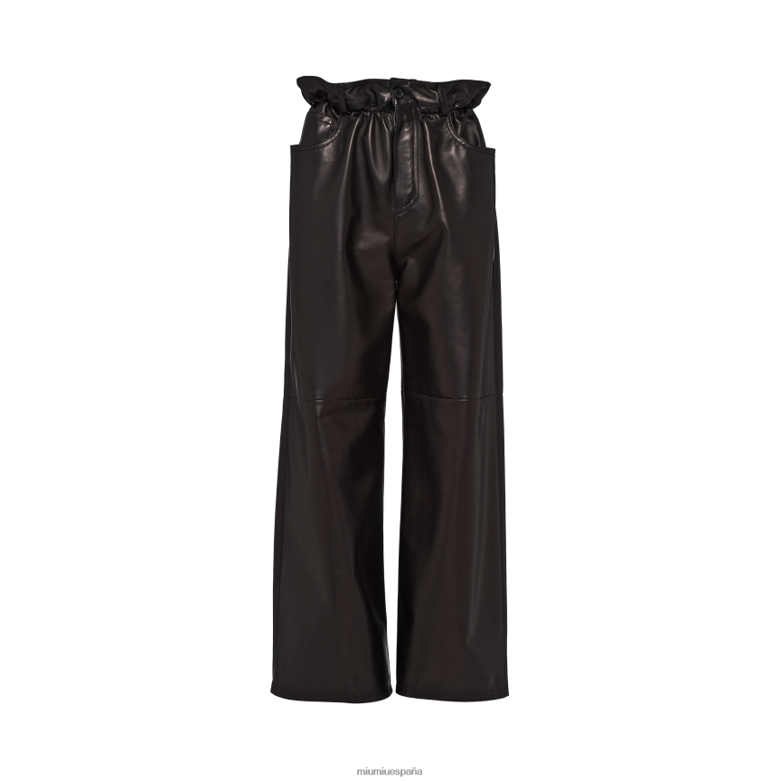 es Miu Miulisto para usar pantalones de napa negro JPDFR8570