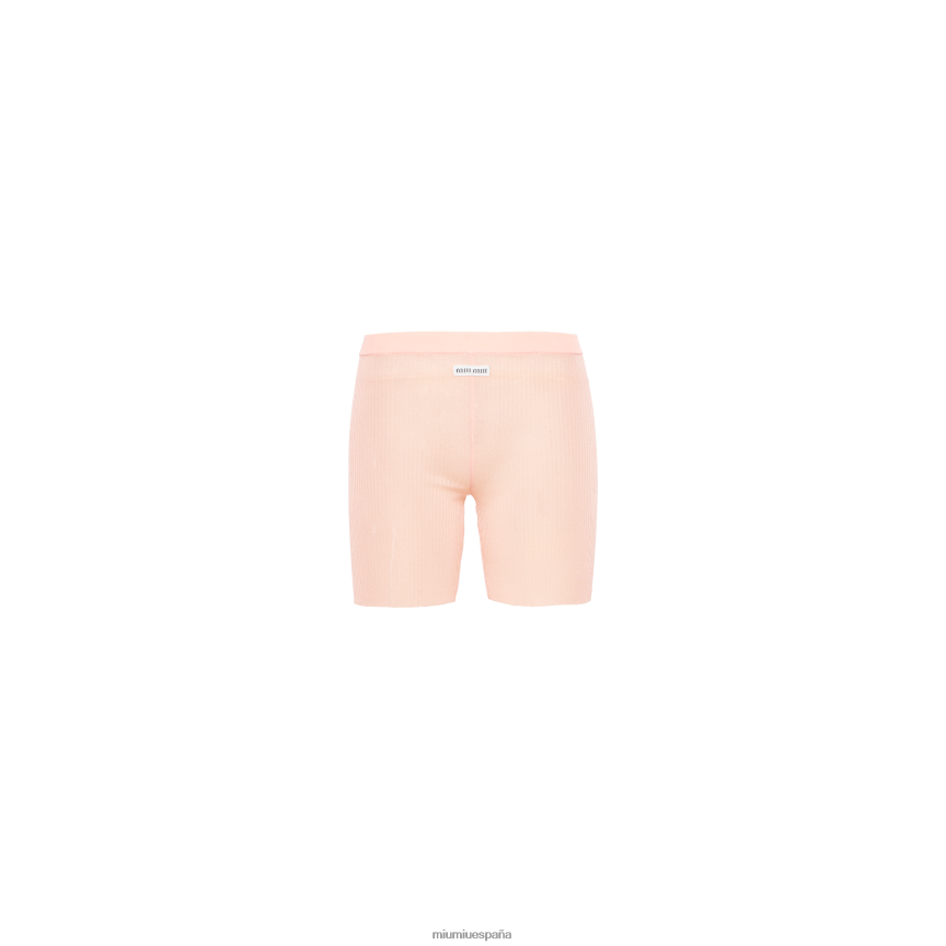 es Miu Miulisto para usar pantalones cortos de nailon albaricoque JPDFR81024
