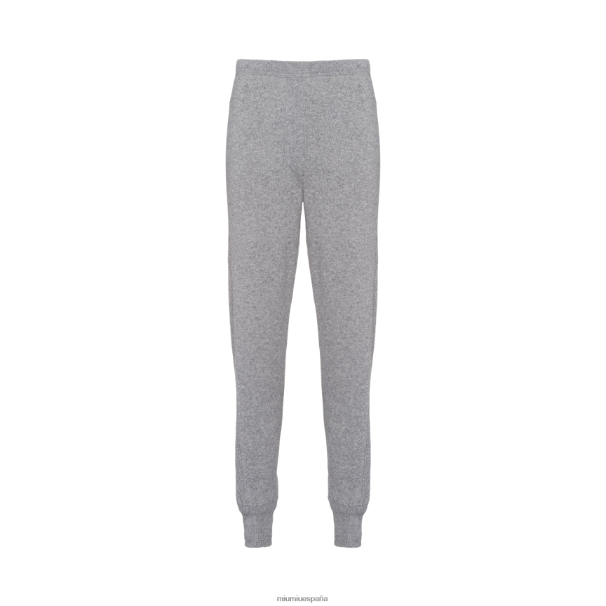 es Miu Miulisto para usar pantalones de lana y cachemir gris JPDFR8825