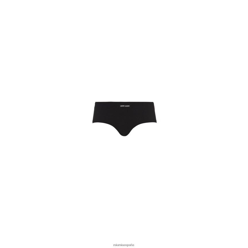 es Miu Miulisto para usar braguita de punto con logo negro JPDFR81028