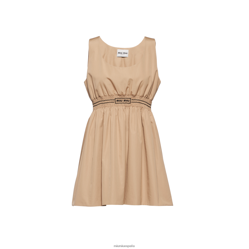es Miu Miulisto para usar vestido corto de popelina cable JPDFR8350