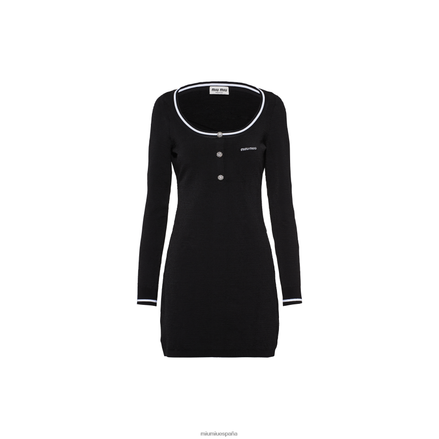 es Miu Miulisto para usar vestido de viscosa negro JPDFR8413