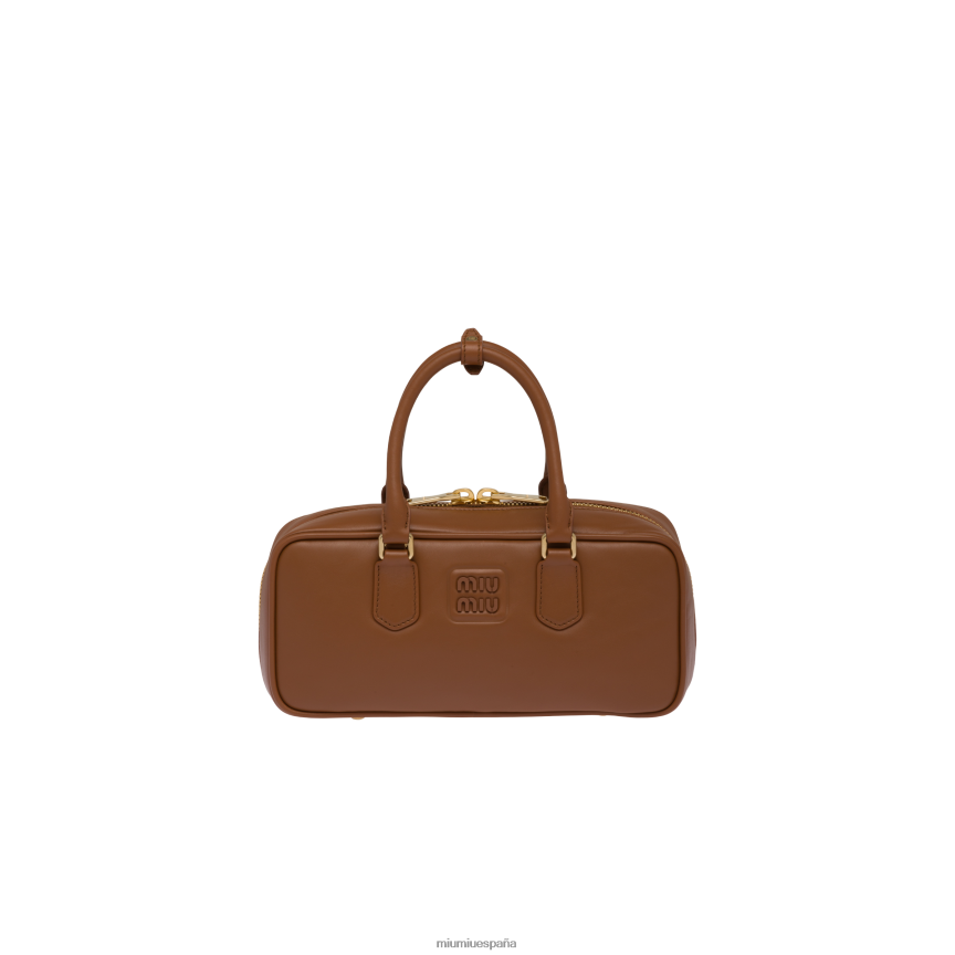 es Miu Miurecopilación bolsa de cuero arcada coñac JPDFR8140