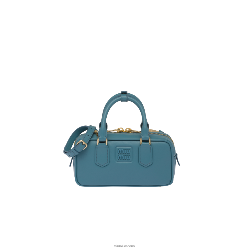 es Miu Miurecopilación bolsa de cuero arcada marina azul JPDFR8136