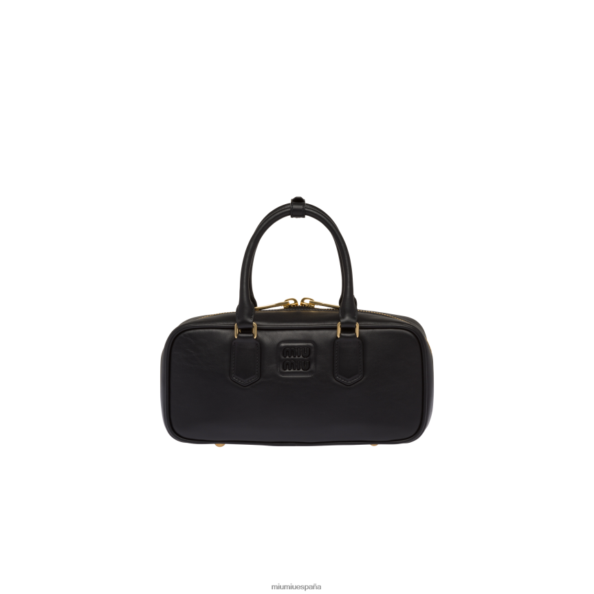 es Miu Miurecopilación bolsa de cuero arcada negro JPDFR8137