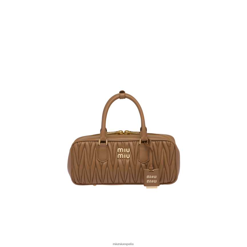 es Miu Miurecopilación bolso arcadie de napa matelasse caramelo JPDFR847
