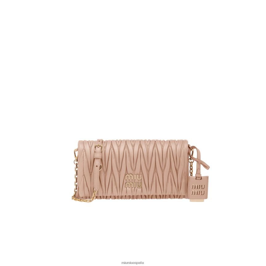 es Miu Miurecopilación bolso de hombro matelasse de piel de napa camafeo JPDFR874