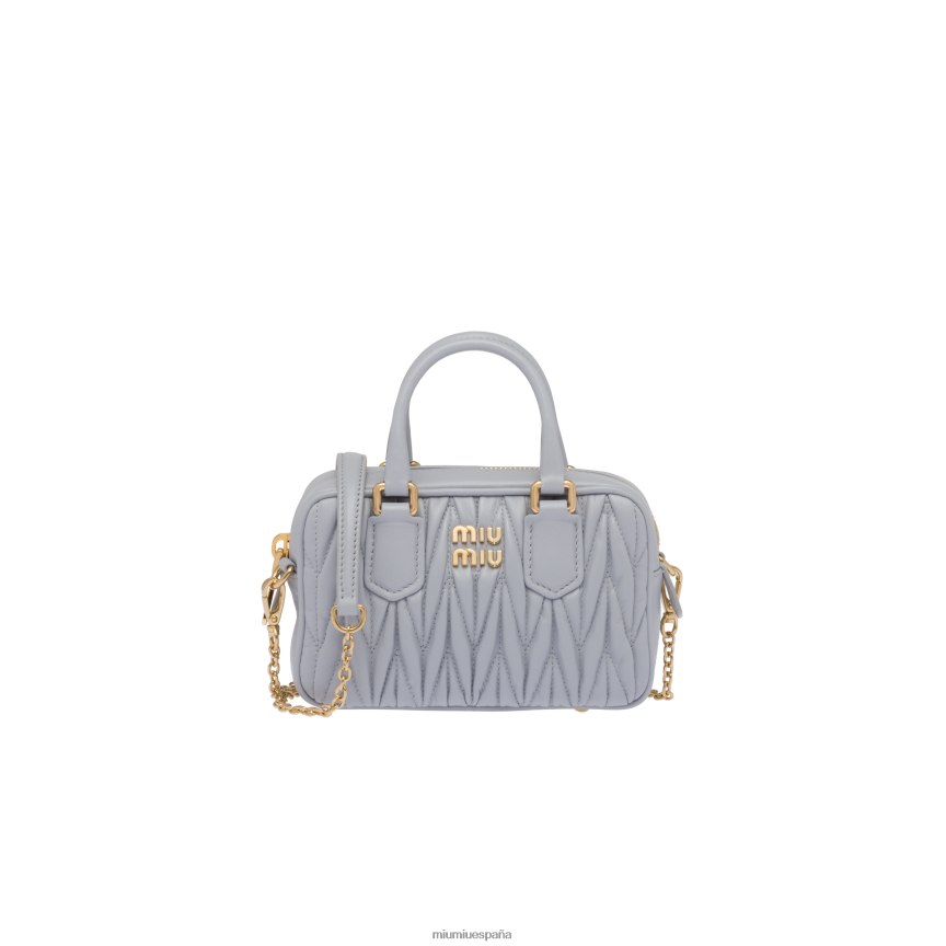 es Miu Miurecopilación bolso mini con asa en la parte superior de napa matelasse florecimiento de maíz JPDFR8165