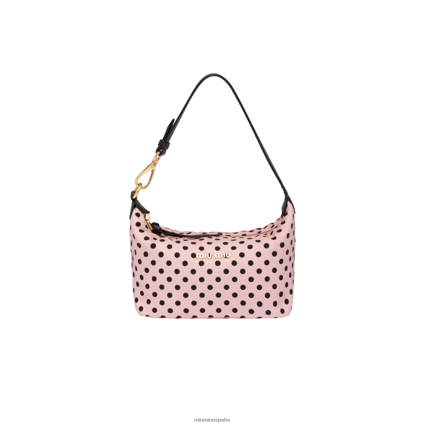 es Miu Miurecopilación minibolso de faille con espíritu estampado gema/negro JPDFR8174
