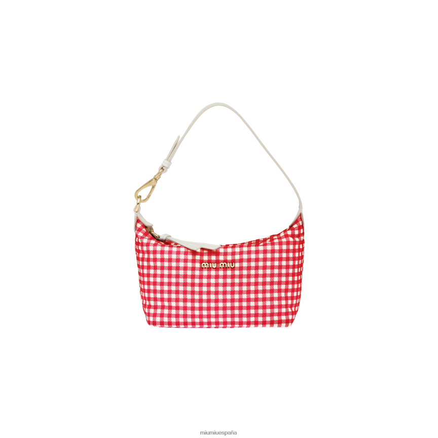 es Miu Miurecopilación minibolso de faille con espíritu estampado rojo blanco JPDFR8173