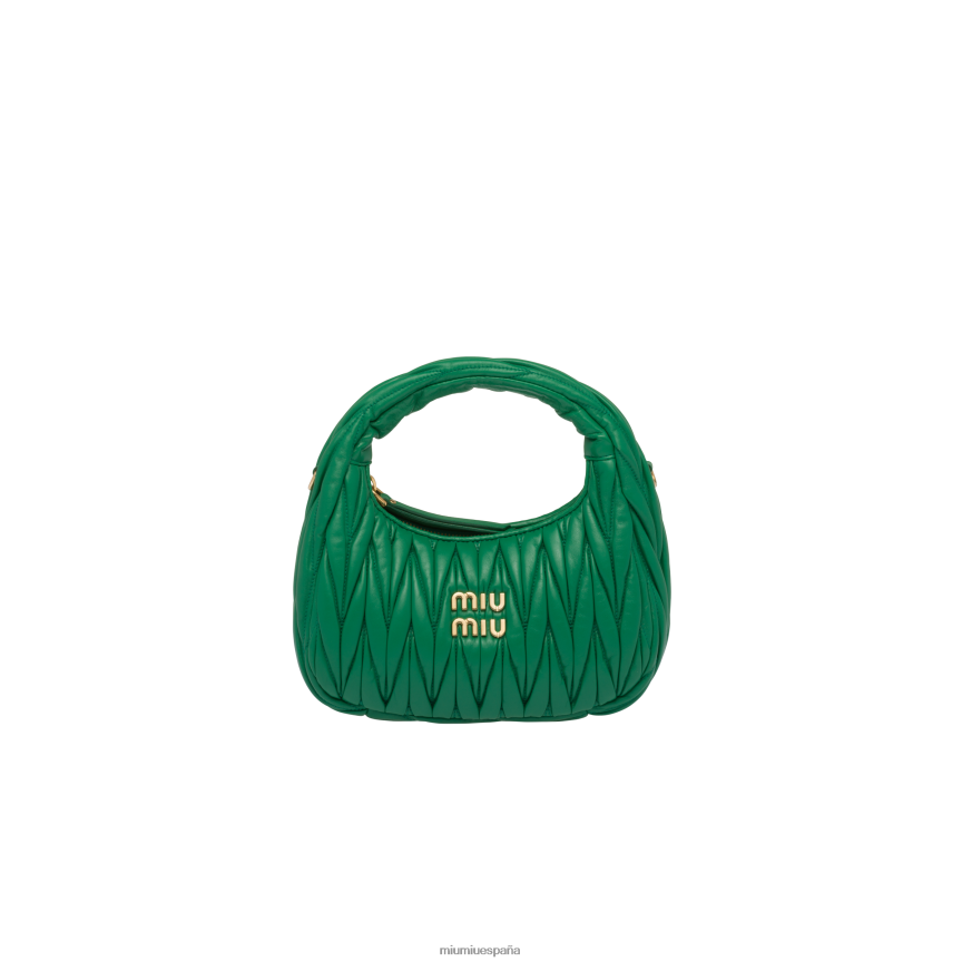 es Miu Miurecopilación bolso hobo mini wander matelasse de piel de napa mango JPDFR83