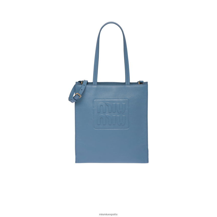 es Miu Miurecopilación bolso tote madrás azul astral JPDFR8122