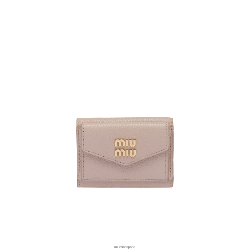 es Miu Miurecopilación cartera pequeña de cuero lirio de agua JPDFR81079