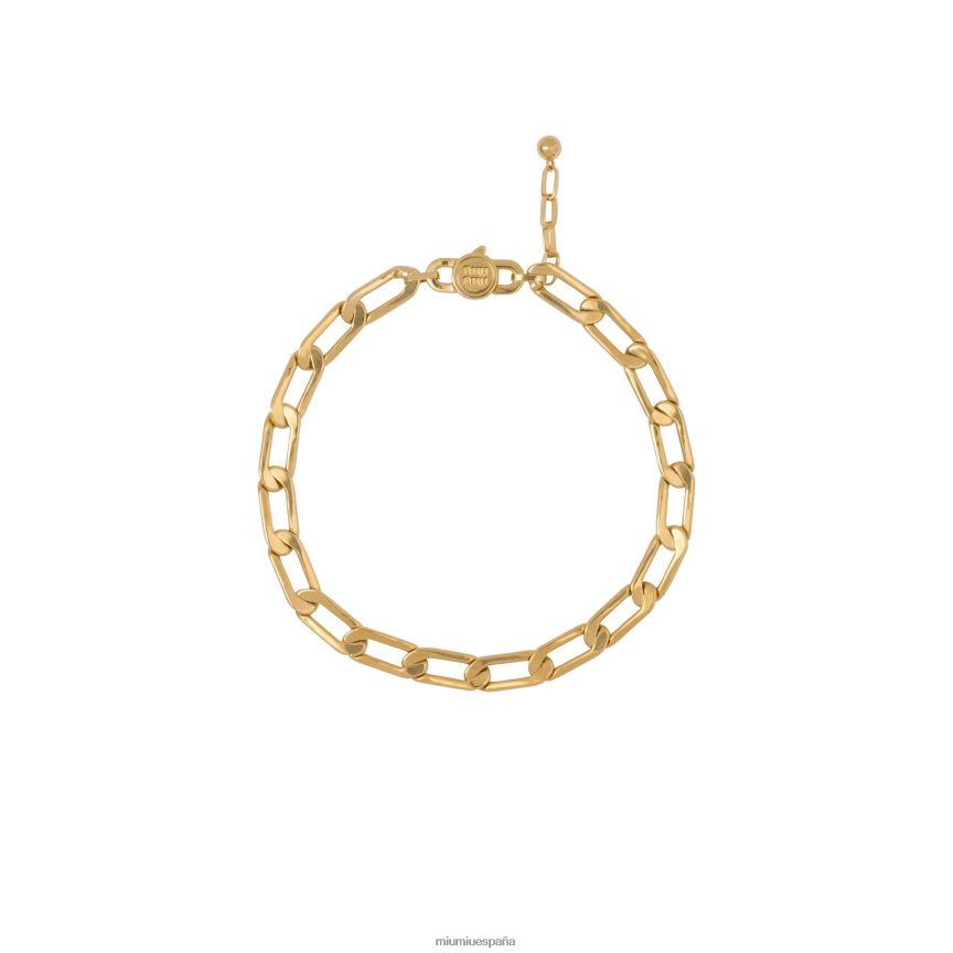 es Miu Miujoyas collar de cadena de metal oro JPDFR81372