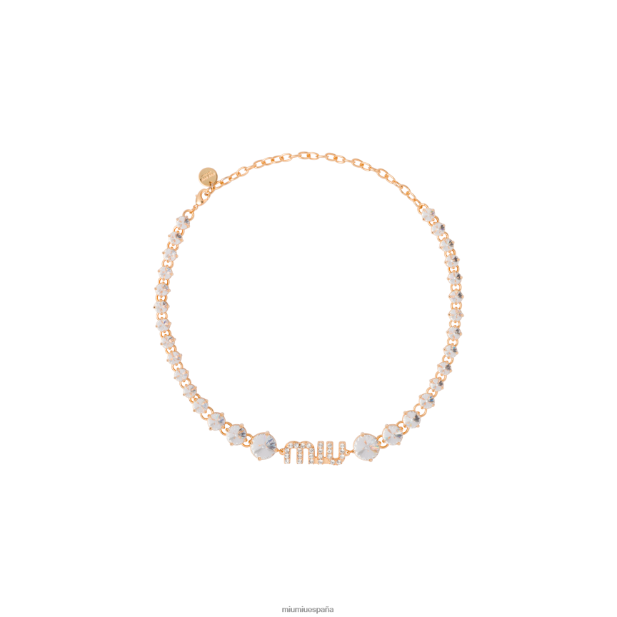 es Miu Miujoyas collar de cristal oro JPDFR81367