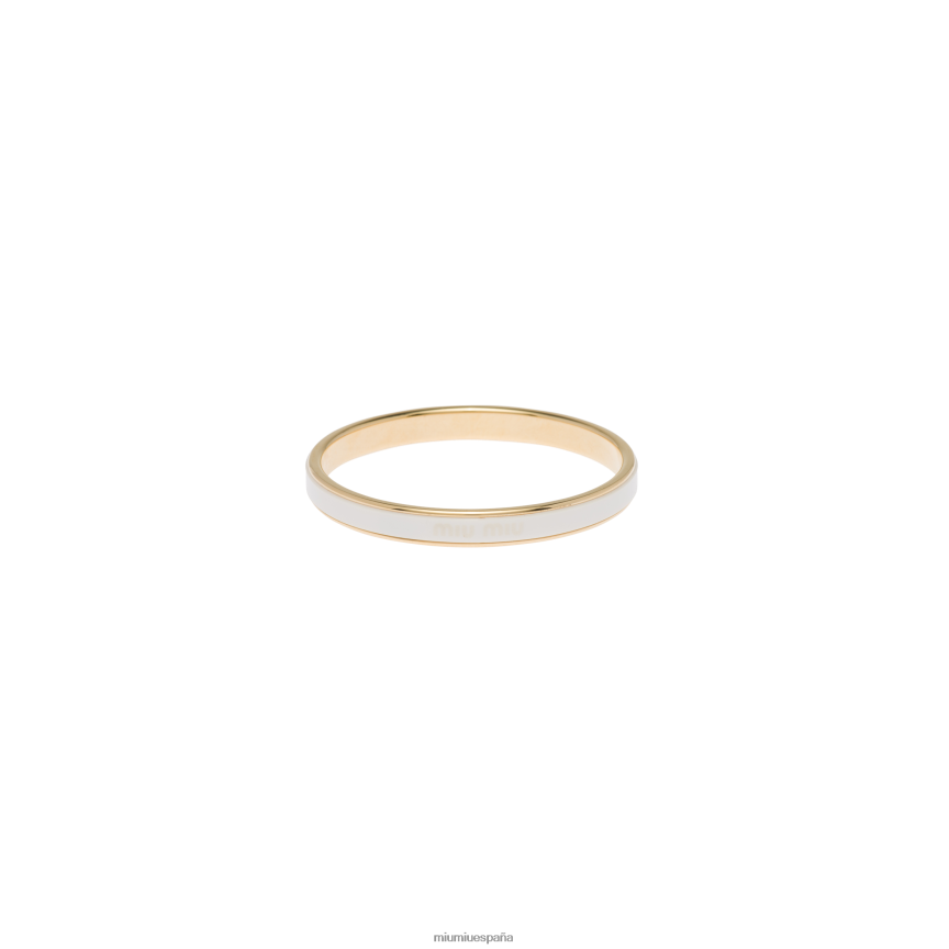 es Miu Miujoyas brazalete de metal esmaltado blanco JPDFR81334