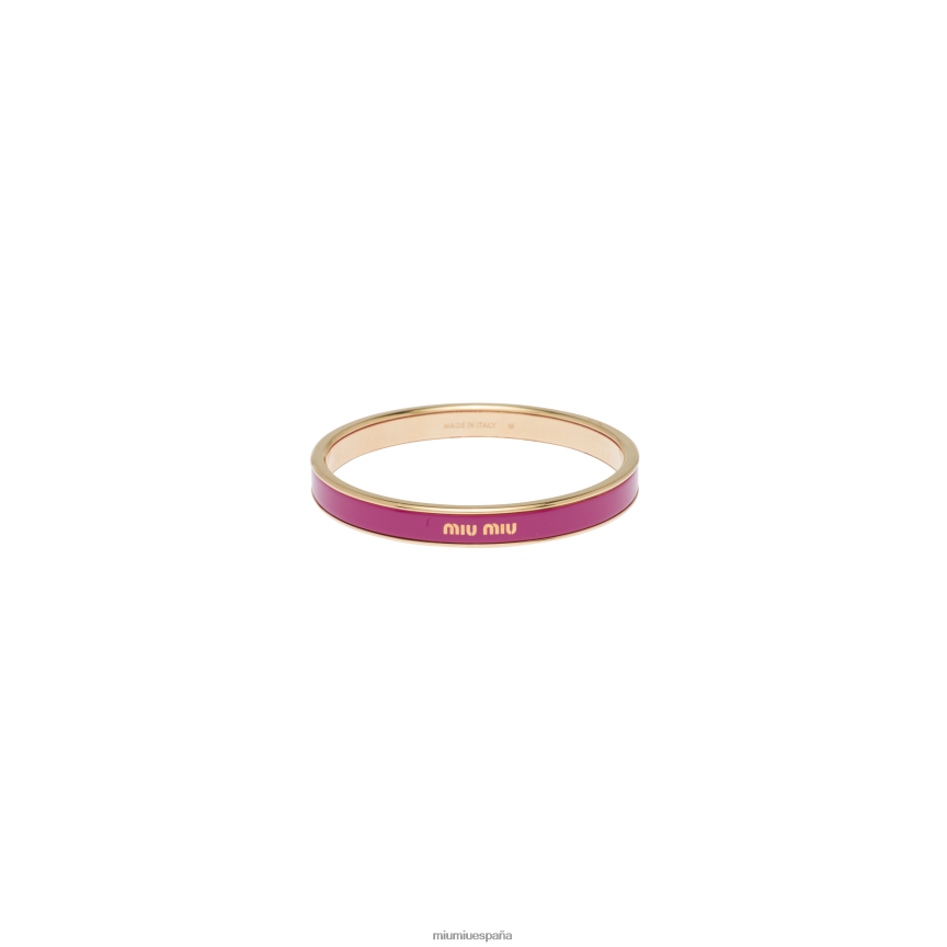 es Miu Miujoyas brazalete de metal esmaltado fucsia JPDFR81336