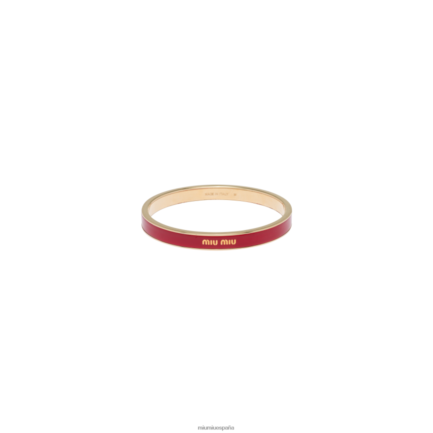 es Miu Miujoyas brazalete de metal esmaltado rojo JPDFR81335