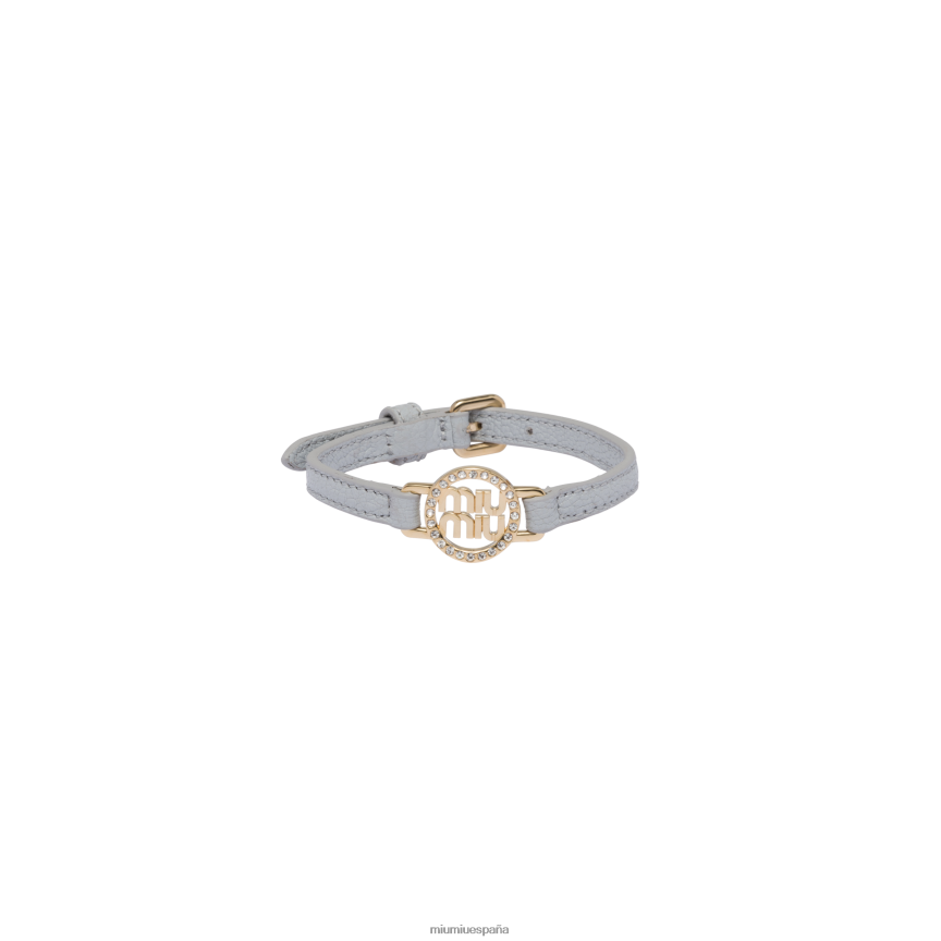 es Miu Miujoyas pulsera de cuero madrás florecimiento de maíz JPDFR81353