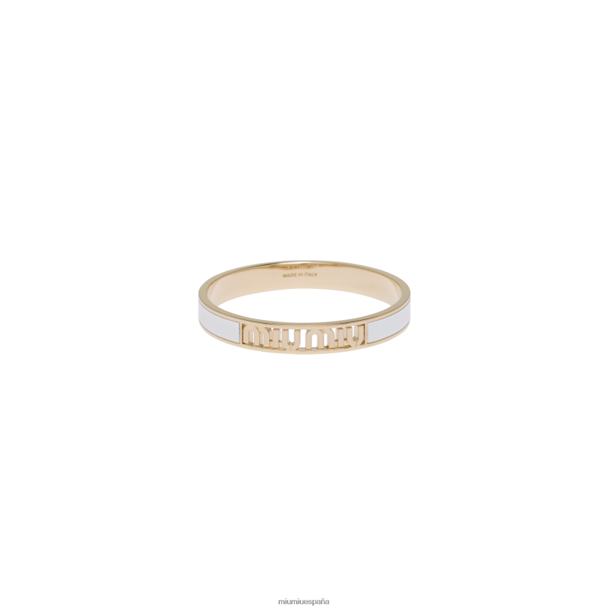 es Miu Miujoyas pulsera de metal esmaltado blanco JPDFR81329