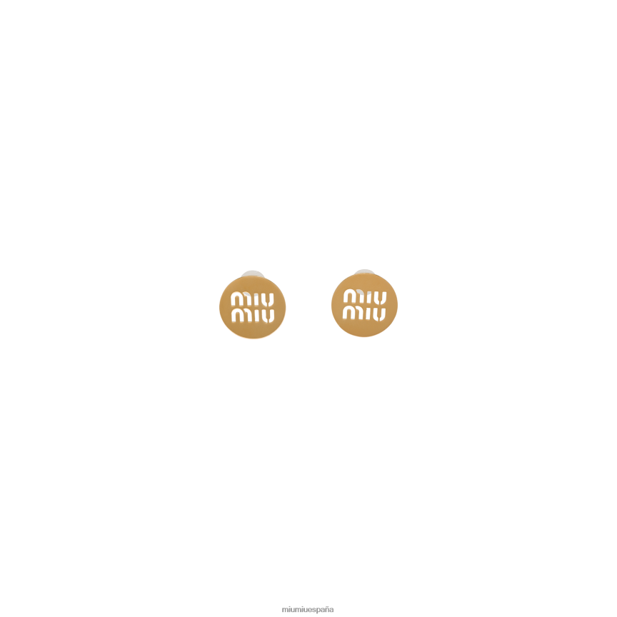 es Miu Miujoyas aretes con logo oro JPDFR81317