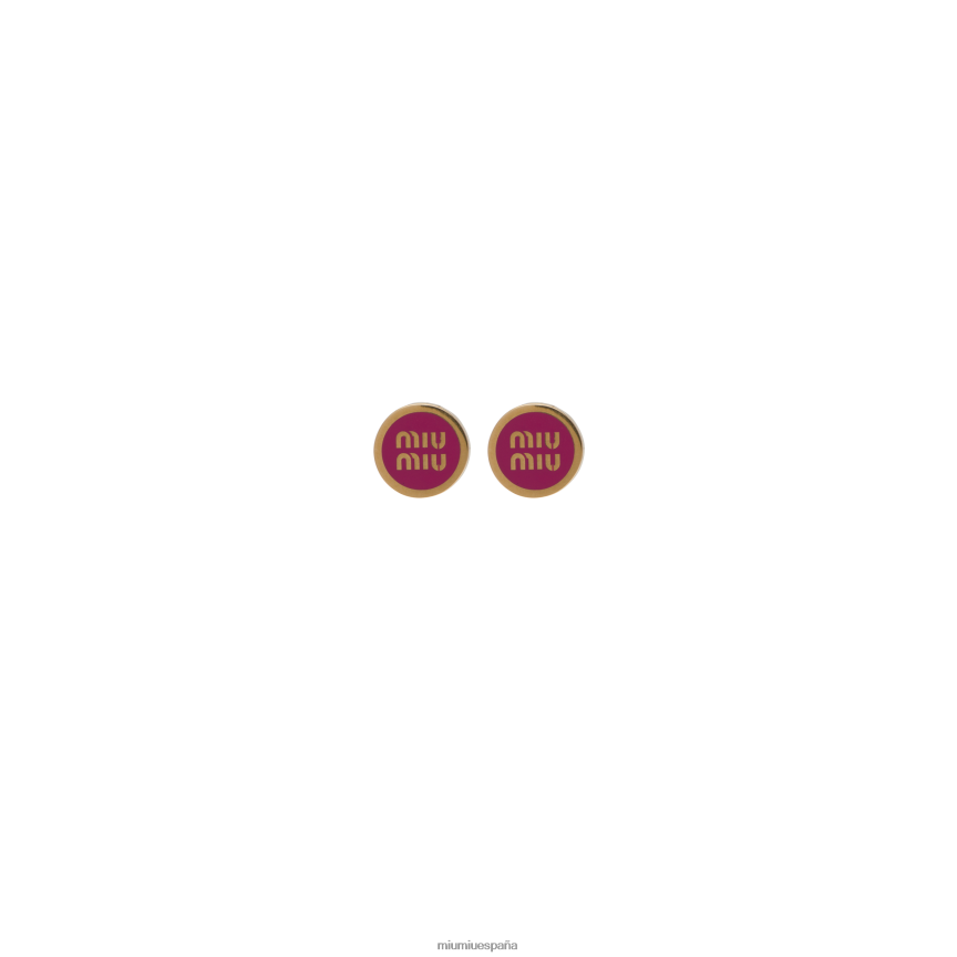 es Miu Miujoyas aretes de metal esmaltado fucsia JPDFR81296