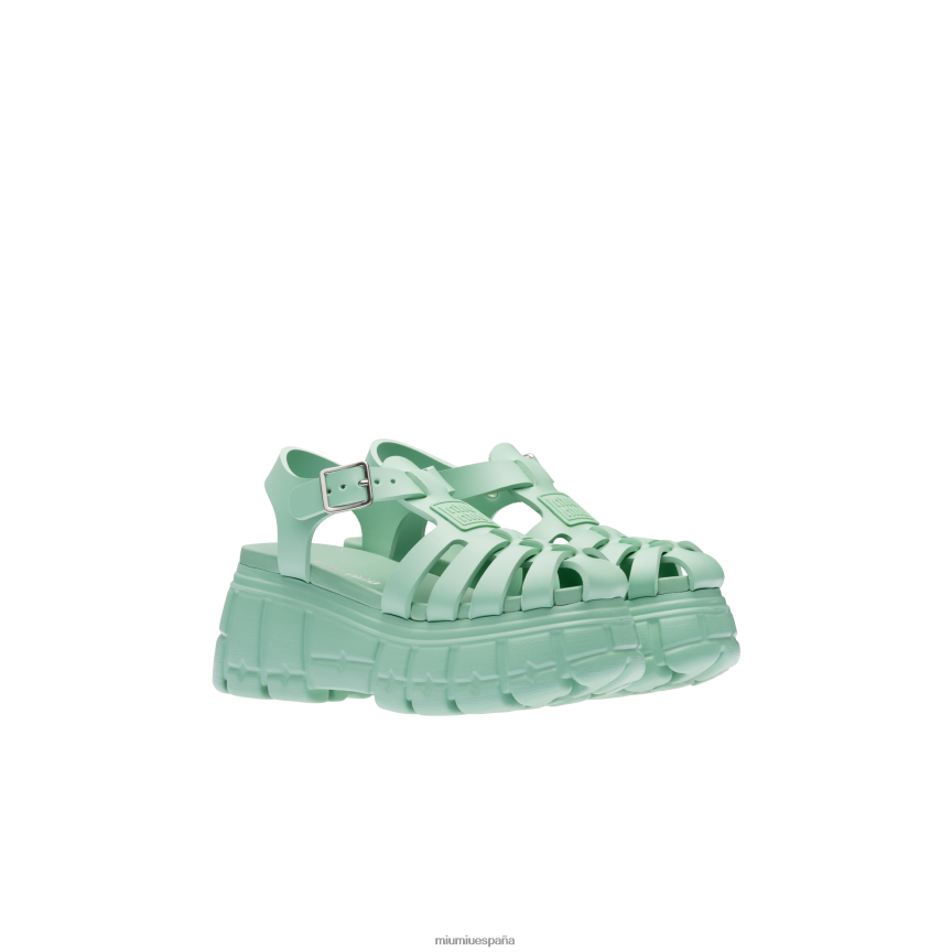 es Miu Miuzapatos sandalias con plataforma eva verde salvia JPDFR8253