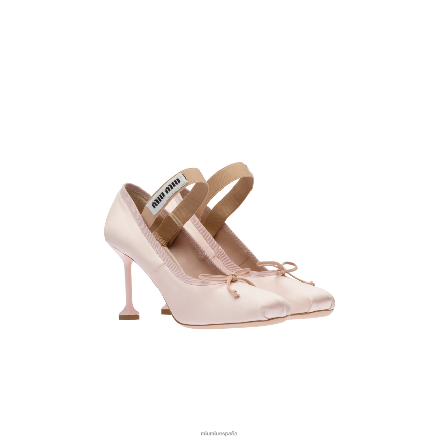 es Miu Miuzapatos bombas de raso rosa orquidea JPDFR8188